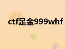 ctf足金999whf（ctf足金999l什么意思）