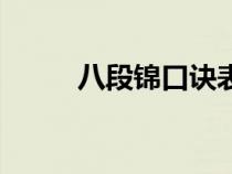 八段锦口诀表（八段锦练习口诀）