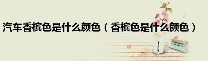 汽车香槟色是什么颜色（香槟色是什么颜色）
