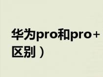 华为pro和pro+（华为pro和不是pro有什么区别）