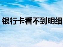 银行卡看不到明细（银行卡少钱查不到明细）