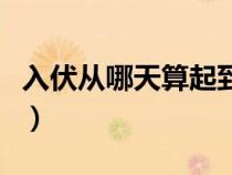 入伏从哪天算起到哪天结束（入伏从哪天算起）