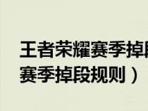 王者荣耀赛季掉段规则2023最新（王者荣耀赛季掉段规则）