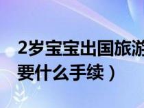 2岁宝宝出国旅游需要什么手续（出国旅游需要什么手续）