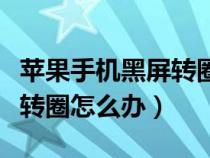 苹果手机黑屏转圈圈怎么解决（苹果手机黑屏转圈怎么办）