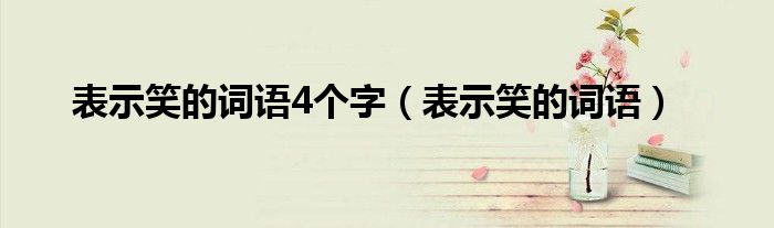 表示笑的词语4个字（表示笑的词语）