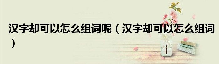 汉字却可以怎么组词呢（汉字却可以怎么组词）