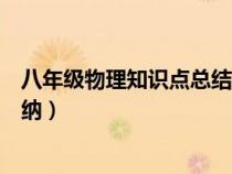 八年级物理知识点总结归纳（八年级上册物理知识点总结归纳）