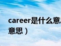 career是什么意思英语翻译(Career是什么意思) career是什么意思英语翻译(Career是什么意思)