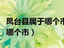 凤台县属于哪个市哪个区的城市（凤台县属于哪个市）
