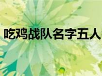 吃鸡战队名字五人名字一样（吃鸡战队名字）