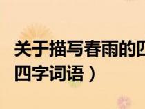 关于描写春雨的四字词语（有哪些描写春雨的四字词语）