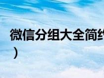 微信分组大全简约（简单唯美的微信分组名称）
