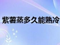 紫薯蒸多久能熟冷水下锅（紫薯蒸多久能熟）