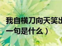 我自横刀向天笑出自哪里（我自横刀向天笑下一句是什么）