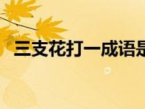 三支花打一成语是什么（三支花打一成语）