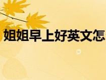 姐姐早上好英文怎么说（早上好英文怎么说）
