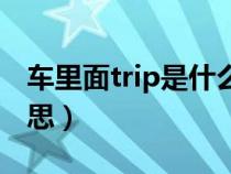 车里面trip是什么意思(车上的trip是什么意思) 车里面trip是什么意思(车上的trip是什么意思)