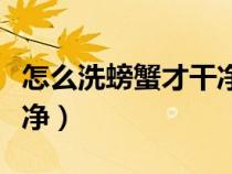 怎么洗螃蟹才干净视频讲解（怎么洗螃蟹才干净）