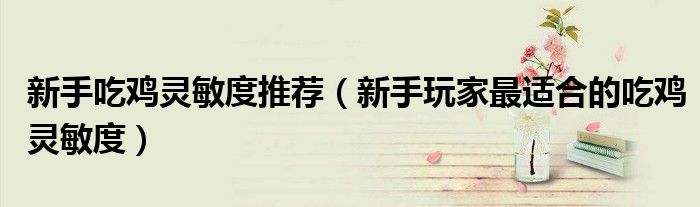新手吃鸡灵敏度推荐（新手玩家最适合的吃鸡灵敏度）