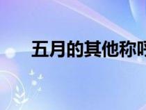 五月的其他称呼（五月的别称和雅称）