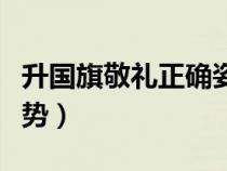 升国旗敬礼正确姿势图片（升国旗敬礼正确姿势）