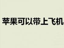 苹果可以带上飞机么（水果可以带上飞机么）