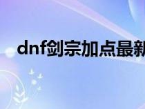 dnf剑宗加点最新版本（dnf剑宗加点95）