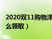 2020双11购物津贴怎么领（双11购物津贴怎么领取）