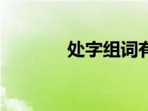处字组词有什么（处字组词）