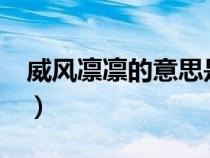 威风凛凛的意思是?（威风凛凛的意思是什么）