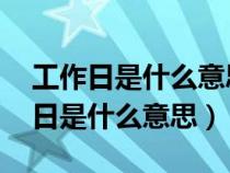 工作日是什么意思 一个工作日是多久（工作日是什么意思）
