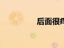 后面很痒怎么办（后面）