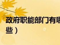 政府职能部门有哪些职位（政府职能部门有哪些）