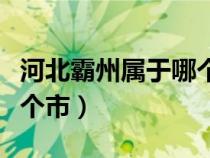 河北霸州属于哪个市廊坊市（河北霸州属于哪个市）