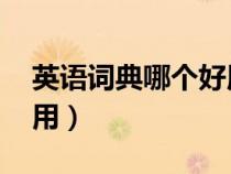 英语词典哪个好用 中学生（英语词典哪个好用）