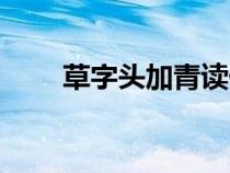 草字头加青读什么音（草字头加青）