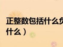 正整数包括什么负整数包括什么（正整数包括什么）
