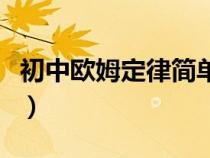 初中欧姆定律简单计算（初中欧姆定律练习题）
