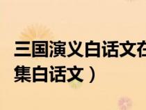 三国演义白话文在线阅读全文（三国演义书全集白话文）