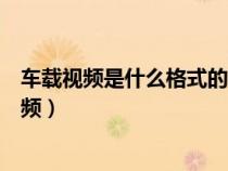 车载视频是什么格式的视频软件（车载视频是什么格式的视频）