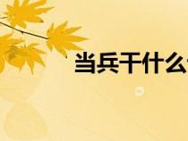 当兵干什么讨论（当兵干什么）