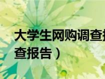 大学生网购调查报告5000字（大学生网购调查报告）