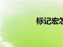 标记宏怎么做（标记宏）
