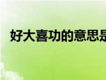 好大喜功的意思是什么（好大喜功的意思）