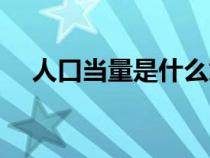 人口当量是什么意思（当量是什么意思）