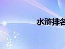 水浒排名24（水浒排名）