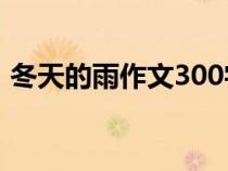 冬天的雨作文300字三年级（冬天的雨作文）