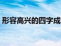 形容高兴的四字成语（形容高兴的四字词语）
