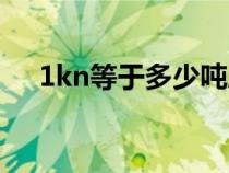 1kn等于多少吨压力（1kn等于多少吨）